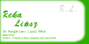 reka lipsz business card
